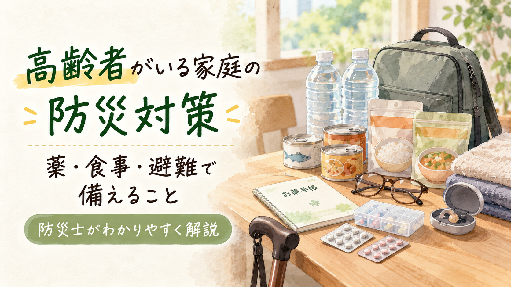 高齢者がいる家庭の防災対策